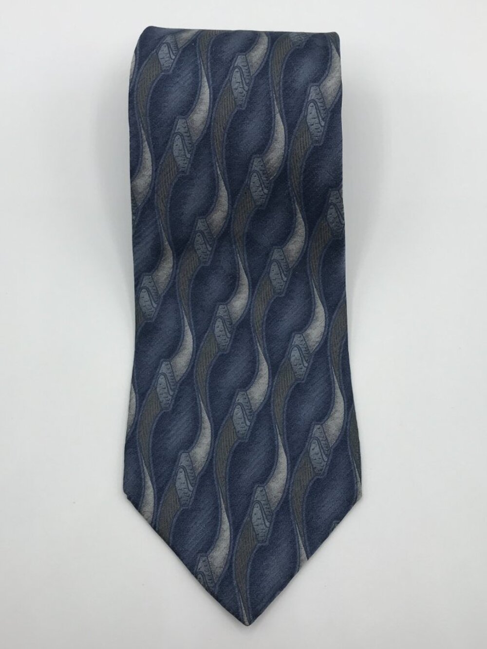 Gianfranco Ruffini Men's Blue 100% Silk 4" X 59" Tie Made In U.S.A.